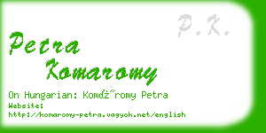 petra komaromy business card